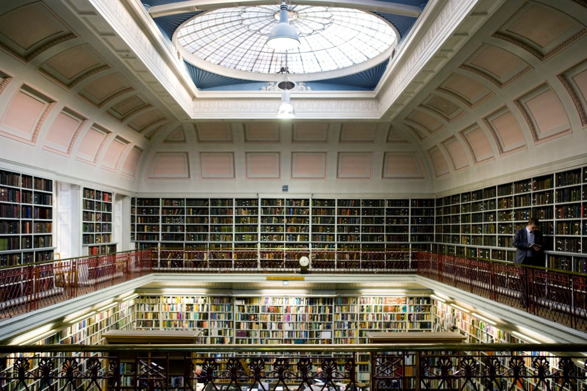 The Lit & Phil's book-filled library